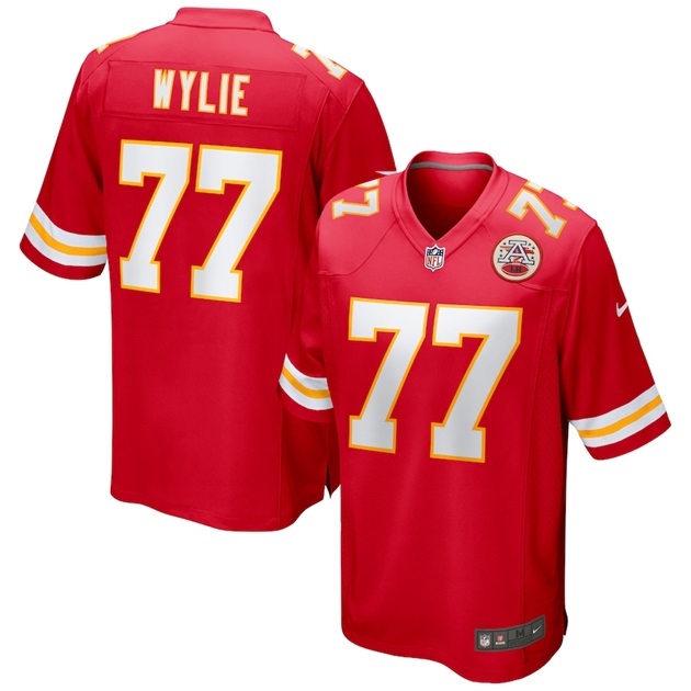 mens nike andrew wylie red kansas city chiefs game jersey